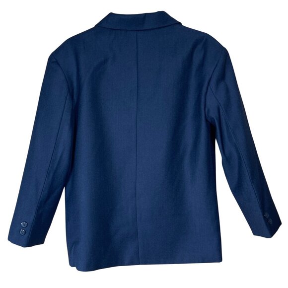 Boy's Unbranded Suit Jacket Sport Coat Navy Blue Size 6 - Picture 2 of 3